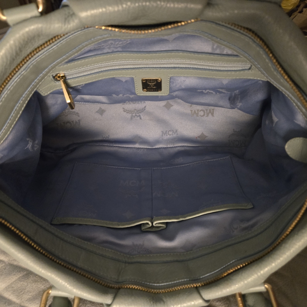 MCM Blue Leather Women's Bag - Picture 11 of 14